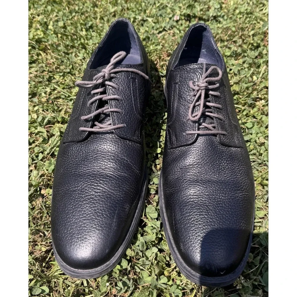 Cole Haan Shoes Mens Size 11 Black Pebbled Leather Dress Derby Lace Up C25809